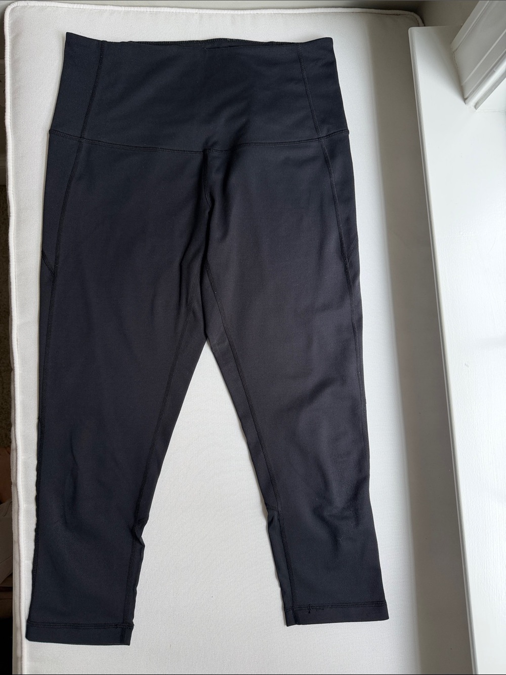 Zella Cropped Black High-Waist Active Leggings Medium